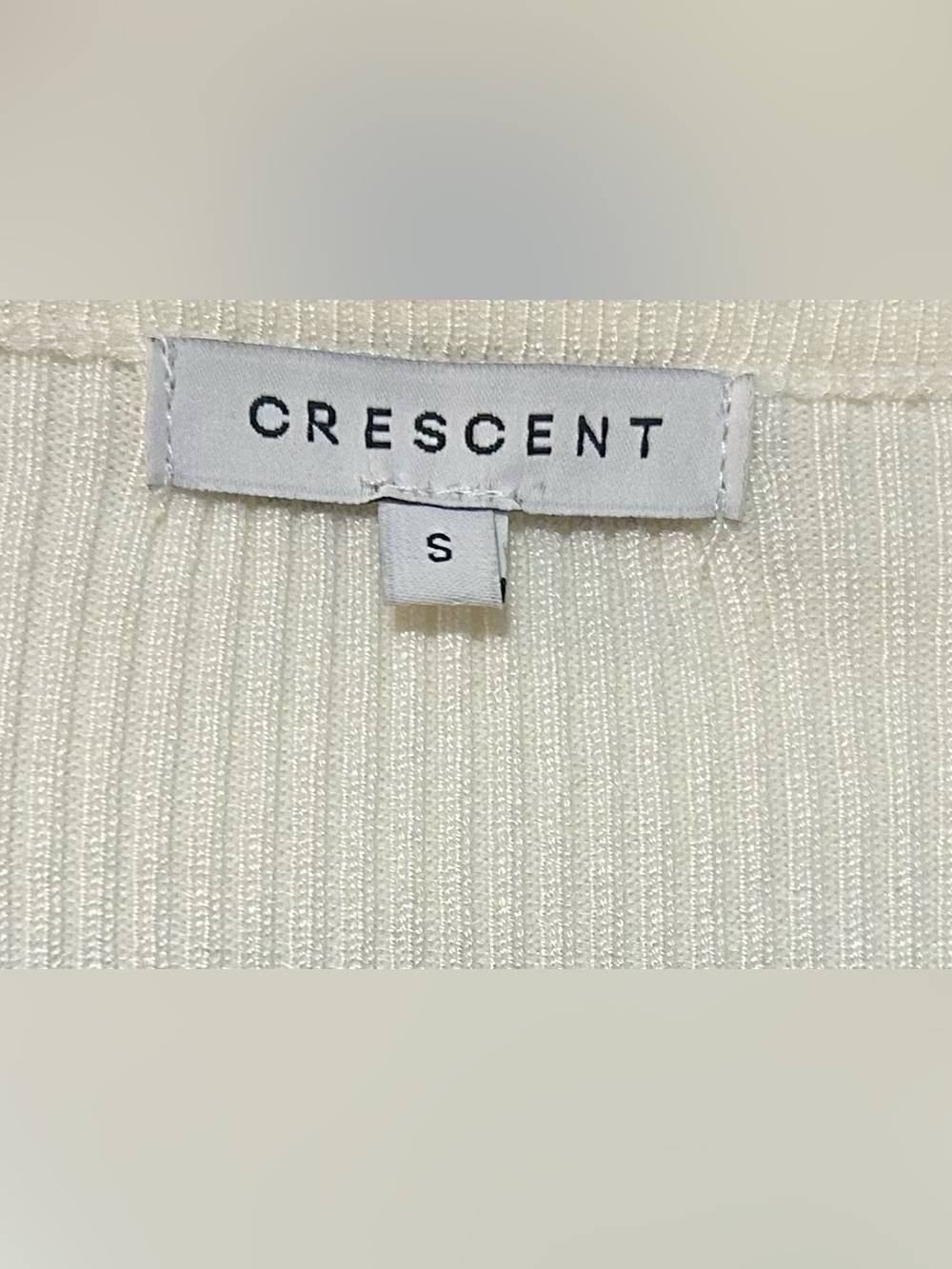 Crescent Two-Color Ribbed Button-Front Cardigan — Brown & Cream - Picture 2 of 5